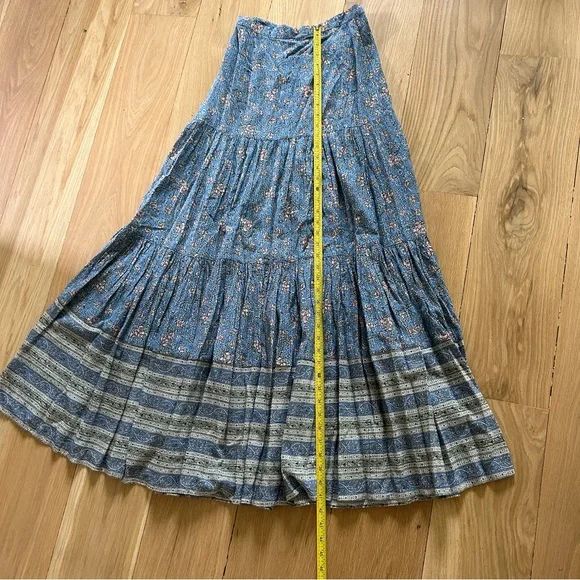 Veronica Beard High Waisted Blue Floral Front Slit Maxi Skirt Size XS - Picture 8 of 8